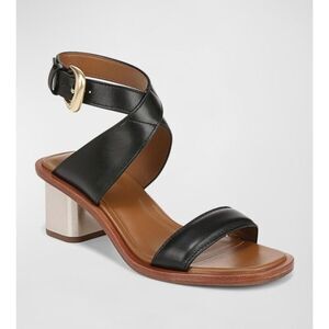 Vince Women's Dalia Strappy Heeled Sandals in Black Size 6.5